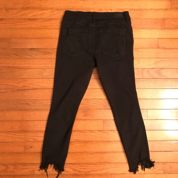 Express Black Ripped Ankle Jeans - Picture 7 of 8
